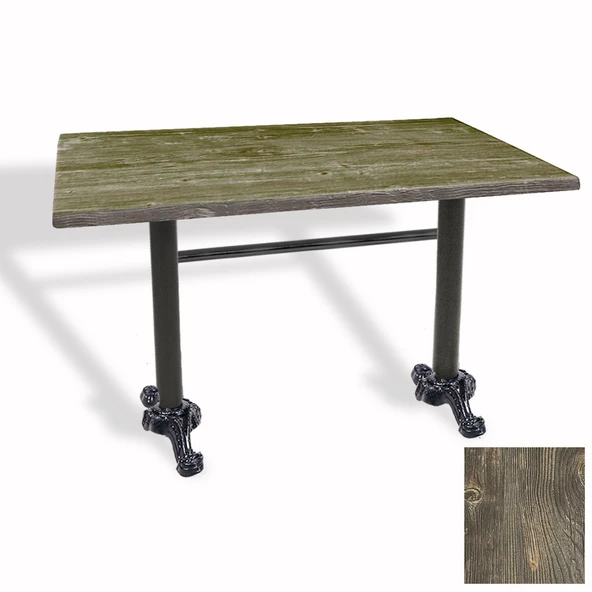 Çipa Döküm Ayak Masa 70x120 cm - (Werzalit, Wermodin ve Allzalit Tabla) - Old Pine ürün görseli 1