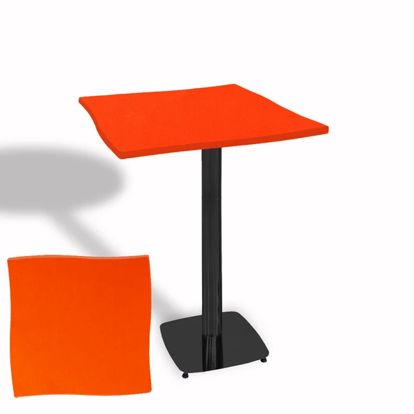 Dalgalı Kare Bistro Wermodin Masa 67x67 cm Tokyo Serisi (ESB) - Kırmızı ürün görseli 1