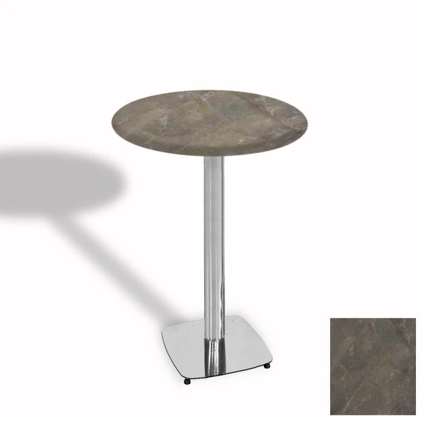 Bistro Masa Tokyo Kromnikel - (Werzalit, Wermodin ve Allzalit Tabla 70 cm çap) - Halong ürün görseli 1
