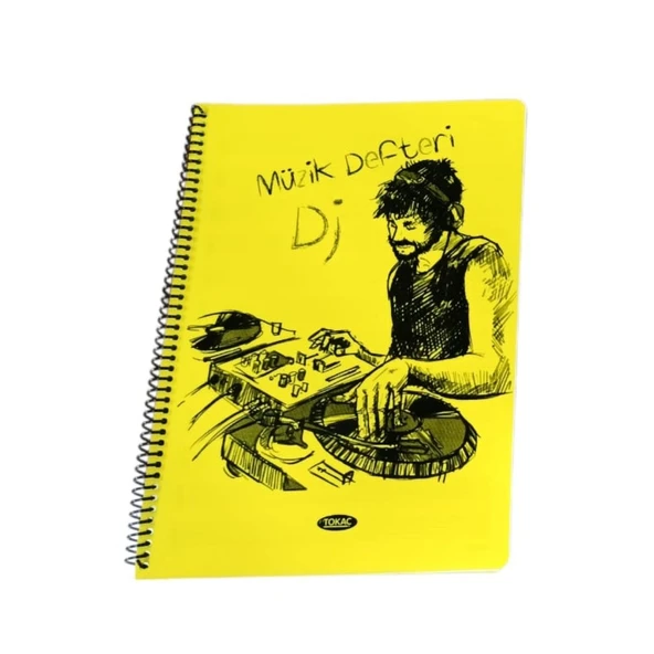 Tokaç A4 Müzik Defteri Spiralli PP Kapak 40 Yp-Sarı DJ ürün görseli 1
