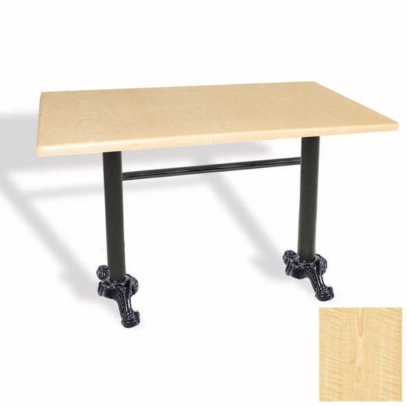 Çipa Döküm Ayak Masa 80x140 cm - (Werzalit, Wermodin ve Allzalit Tabla) - Akçaağaç ürün görseli 1