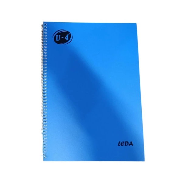 U-4 A4 PP KP Spiralli 40 Yp Kareli Defter-Lacivert ürün görseli 1