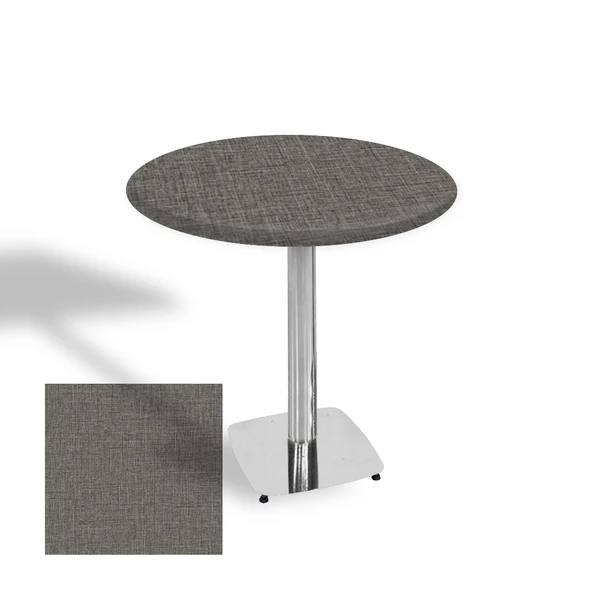 Tokyo Yuvarlak Masa (Kromnikel) Çap 70cm - (Werzalit, Wermodin ve Allzalit Tabla) - Twister ürün görseli 1
