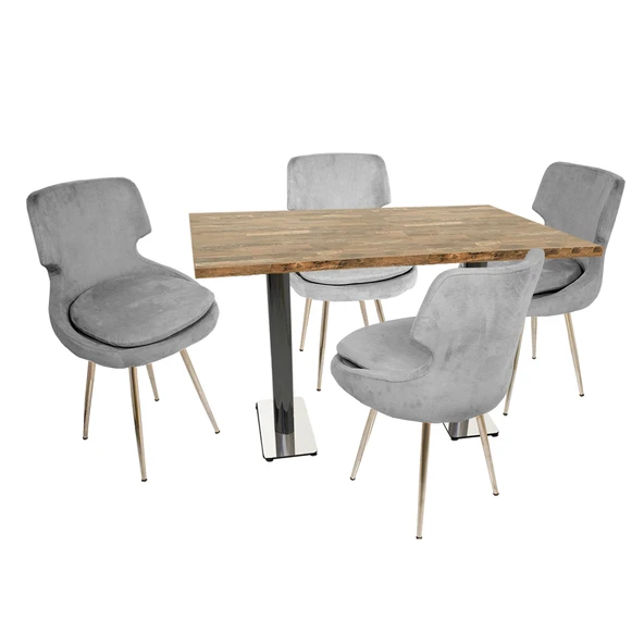 Çipa Laminat Selakulak Masa Takımı - Füme ürün görseli 1