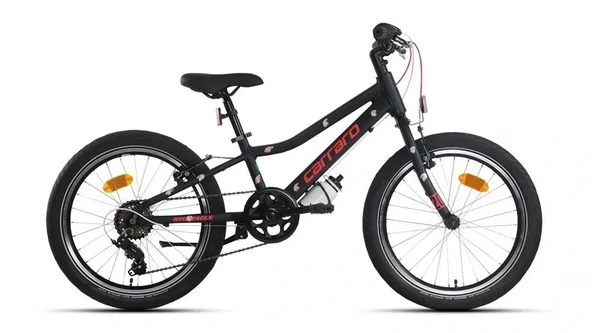 CARRARO RED EAGLE ERKEK ÇOCUK BİSİKLETİ 230H 6 VİTES V 20 JANT MAT SİYAH KIRMIZI ürün görseli 1