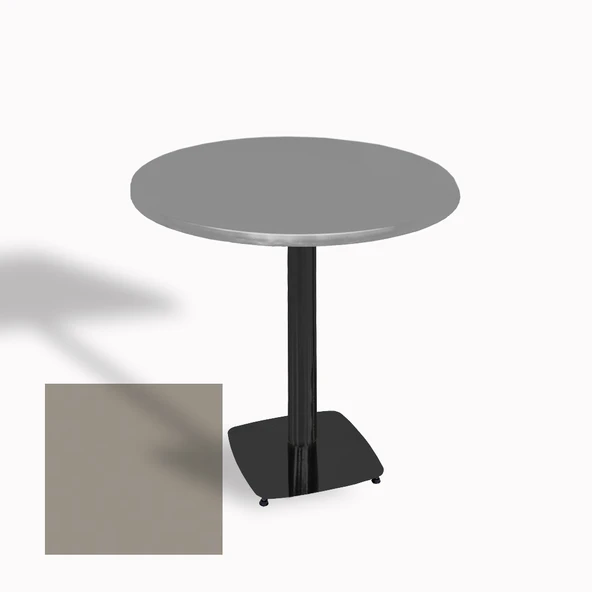 Tokyo Yuvarlak Masa (ESB) Çap 70cm - (Werzalit, Wermodin ve Allzalit Tabla) - Koyu Gri ürün görseli 1