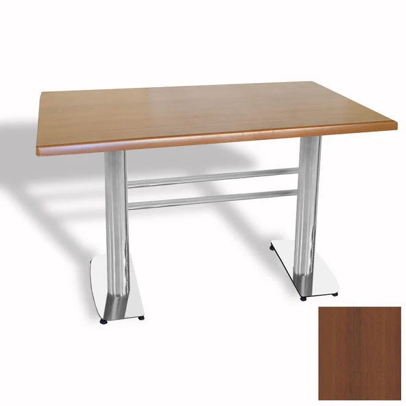 Tokyo Masa Kromnikel (Werzalit, Allzalit yada Wermodin Tabla 80x140) - Koyu Ahşap ürün görseli 1