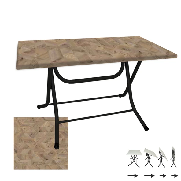 Klasik Katlanır Masa 80x120 cm - (Werzalit, Wermodin ve Allzalit Tabla) - Edgy Wood ürün görseli 1