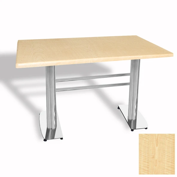 Tokyo Masa Kromnikel (Werzalit, Allzalit yada Wermodin Tabla 80x120) - Akçaağaç ürün görseli 1