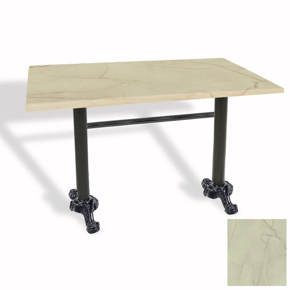 Çipa Döküm Ayak Masa 80x120 cm - (Werzalit, Wermodin ve Allzalit Tabla) - Golden Marble ürün görseli 1