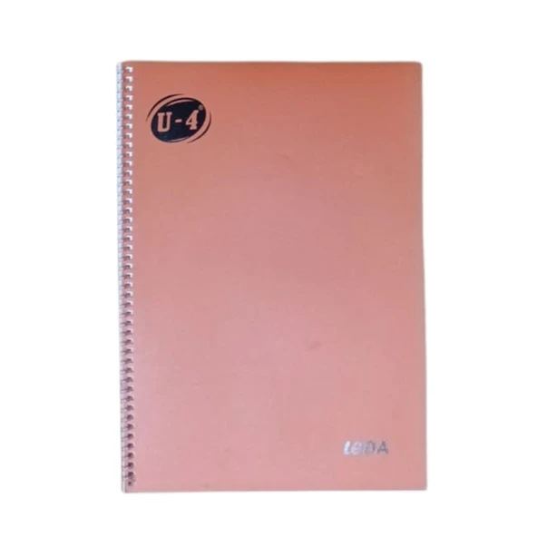 U-4 A4 PP KP Spiralli 40 Yp Çizgili Defter-Turuncu ürün görseli 1