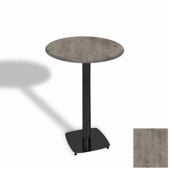 Bistro Masa Tokyo ESB - (Werzalit, Wermodin ve Allzalit Tabla 60 cm çap) - Kahve Oxid ürün görseli 1