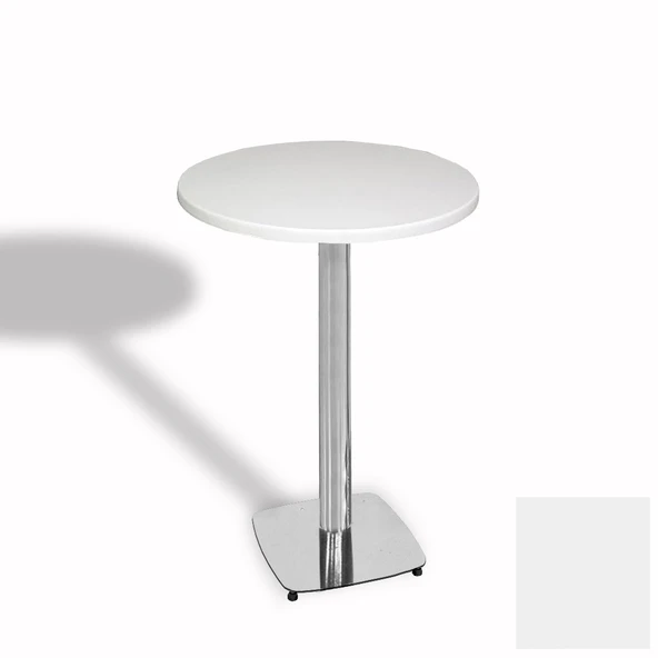 Bistro Masa Tokyo Kromnikel - (Werzalit, Wermodin ve Allzalit Tabla 70 cm çap) - Beyaz ürün görseli 1