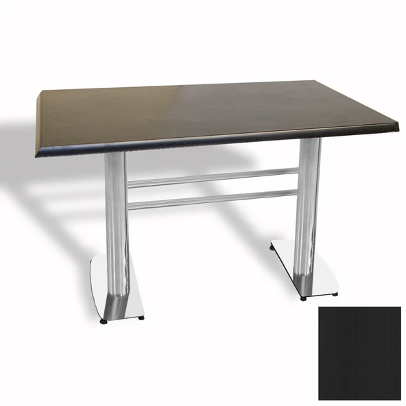 Tokyo Masa Kromnikel (Werzalit, Allzalit yada Wermodin Tabla 80x140) - Siyah ürün görseli 1