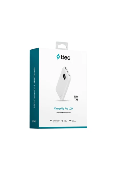 10.000 mah Powerbank ChargeUp Pro LCD 20w hızlı şarj pawerbank 10000 mah ürün görseli 1