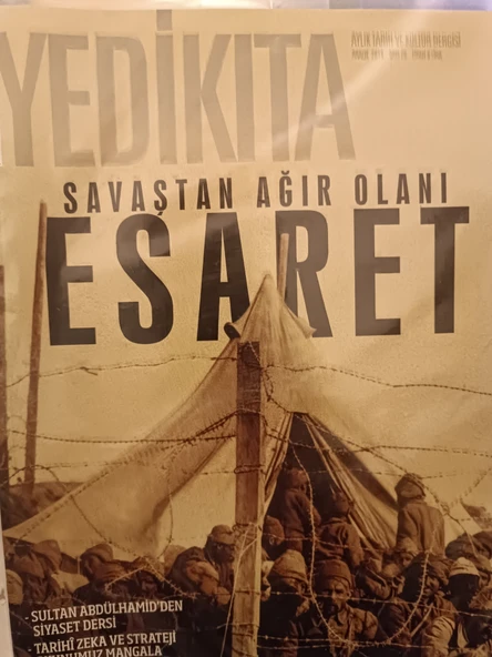 YEDİKITA AYLIK TARİH VE KÜLTÜR DERGİSİ ARALIK 2014 / SAYI 76 - Savaştan Ağır Olanı ESARET ürün görseli 1