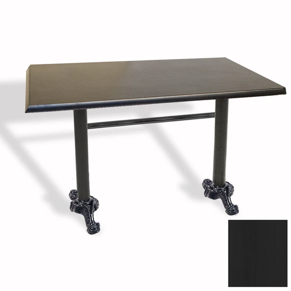 Çipa Döküm Ayak Masa 80x120 cm - (Werzalit, Wermodin ve Allzalit Tabla) - Siyah ürün görseli 1