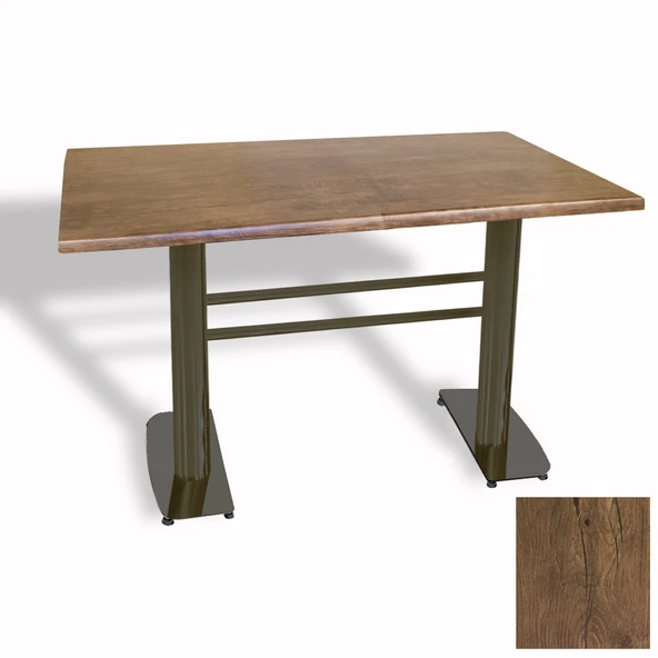 Tokyo Masa ESB (Werzalit, Allzalit yada Wermodin Tabla 80x120) - Rustic Dark ürün görseli 1