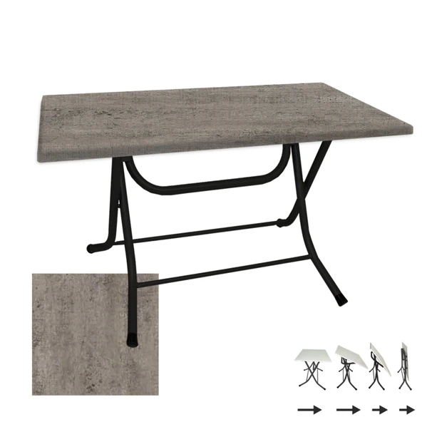Klasik Katlanır Masa 70x120 cm - (Werzalit, Wermodin ve Allzalit Tabla) - Kahve Oxid ürün görseli 1