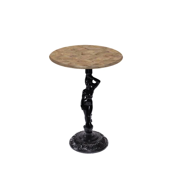 Bistro Döküm Ayak Çipa Angel Masa -  (Werzalit, Wermodin ve Allzalit Tabla 70 cm çap) - Edgy Wood ürün görseli 1