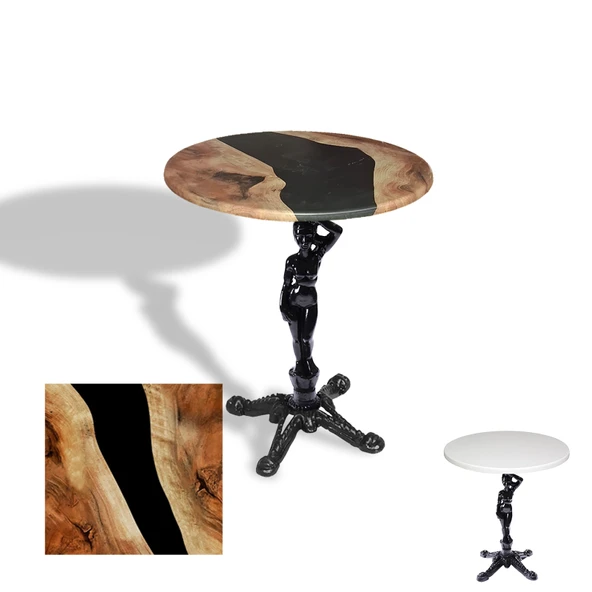 Çipa 1003 Döküm Ayak Yuvarlak Masa Çap 70cm - (Werzalit, Wermodin ve Allzalit Tabla) - Epoxy ürün görseli 1
