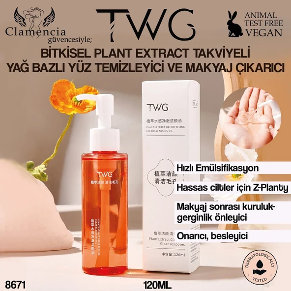TWG Plant (Bitki Özlü) Yağ Bazlı Makyaj Temizleme 120ml ürün görseli 1
