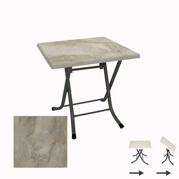 Klasik Katlanır Masa 70x70 cm - (Werzalit, Wermodin ve Allzalit Tabla) - Irony ürün görseli 1