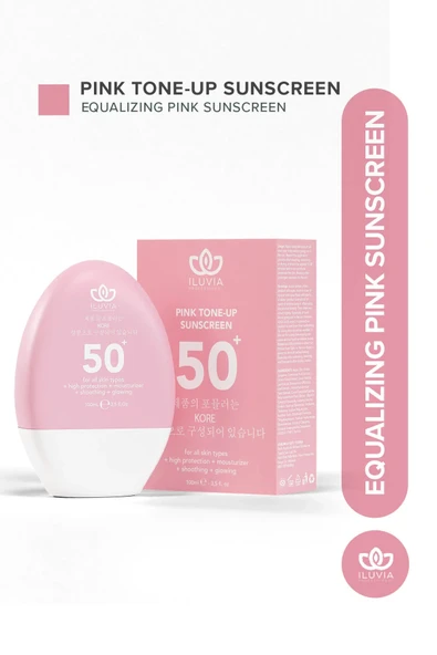 İluvia Spf 50 Pembe Ton Eşitleyici Pink Tone-up Güneş Kremi 100 Ml ürün görseli 1