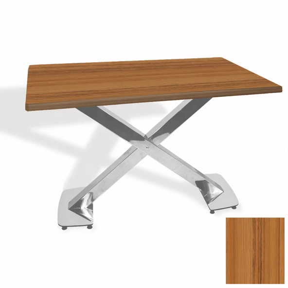 İks Masa Kromnikel (80x120 - Werzalit, Allzalit yada Wermodin Tabla) - Real Teak ürün görseli 1