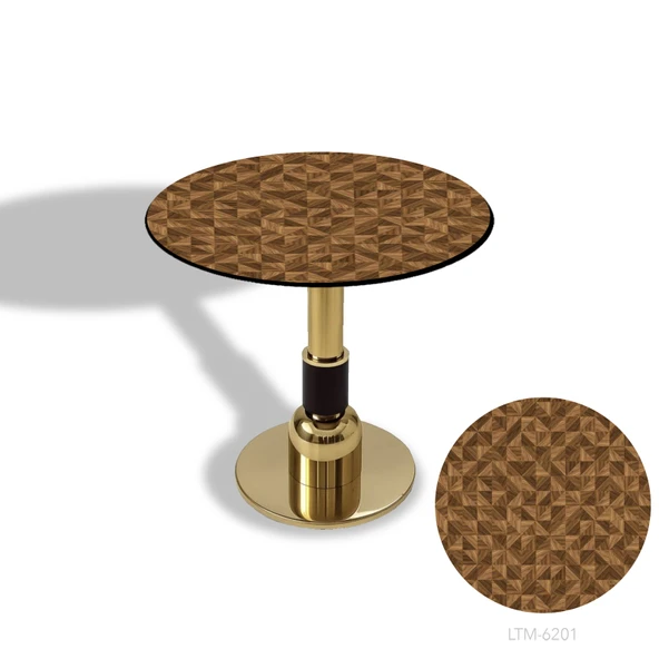 Gold Yuvarlak Masa  Çap 60cm - (CDF Tabla) - Desen Kod:6201 ürün görseli 1