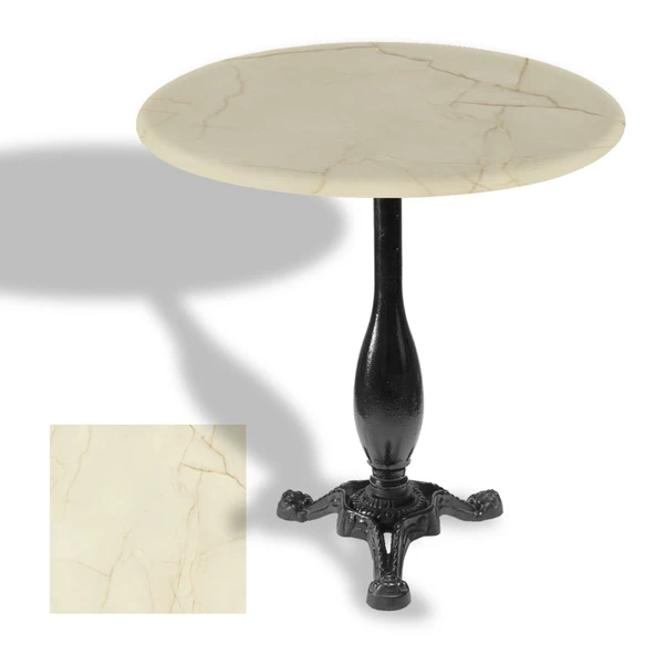 Çipa 2015 Döküm Ayak Yuvarlak Masa Çap 90cm - (Werzalit, Wermodin ve Allzalit Tabla) - Golden Marble ürün görseli 1
