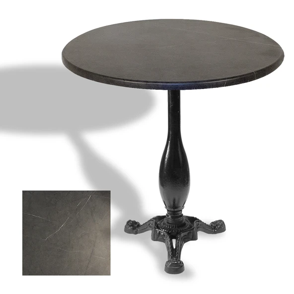 Çipa 2015 Döküm Ayak Yuvarlak Masa Çap 90cm - (Werzalit, Wermodin ve Allzalit Tabla) - Grey Marble ürün görseli 1