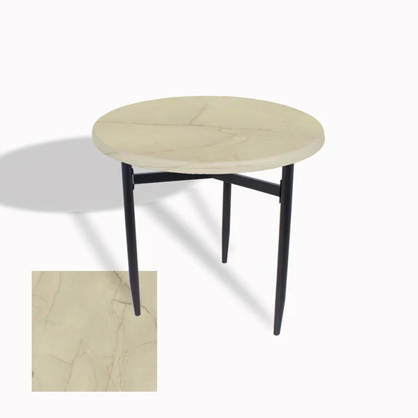 Venedik Masa Yuvarlak Çap 70 ESB (Werzalit, Wermodin veya Allzalit Tabla) - Golden Marble ürün görseli 1