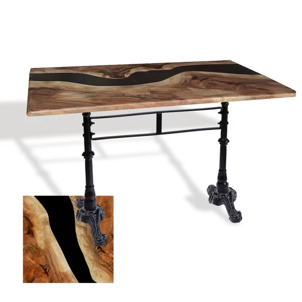 Çipa 3002 Döküm Ayak Masa 80x140 cm - (Werzalit, Wermodin ve Allzalit Tabla) - Epoxy ürün görseli 1
