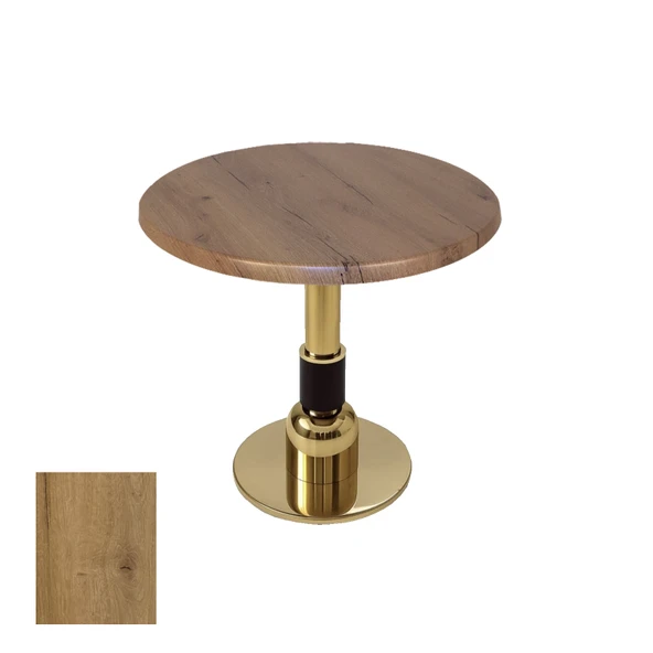 Gold Yuvarlak Masa  Çap 80cm - (Werzalit, Wermodin ve Allzalit Tabla) - Canyon Palace Oak ürün görseli 1