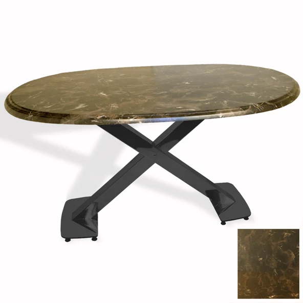 İks Masa ESB Oval (94x146 - Werzalit, Allzalit yada Wermodin Tabla) - Karacabey Marble ürün görseli 1
