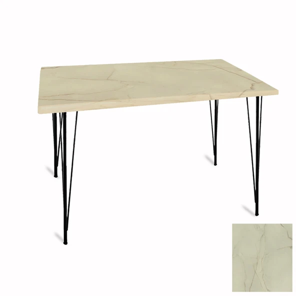 Premıum Mutfak Masası 70x120 ESB (Werzalit, Wermodin ve Allzalit Tabla) - Golden Marble ürün görseli 1