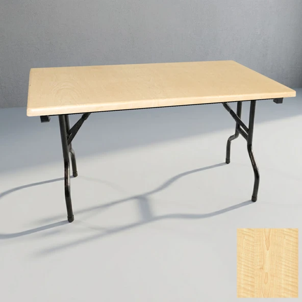 Banket Katlanır Masa (Werzalit, Allzalit. Vermodin Tabla 80x140) - Akçaağaç ürün görseli 1