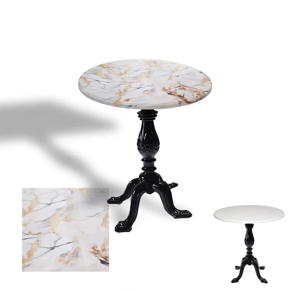 Çipa 1001 Döküm Ayak Yuvarlak Masa Çap 80cm - (Werzalit, Wermodin ve Allzalit Tabla) - Gold ürün görseli 1