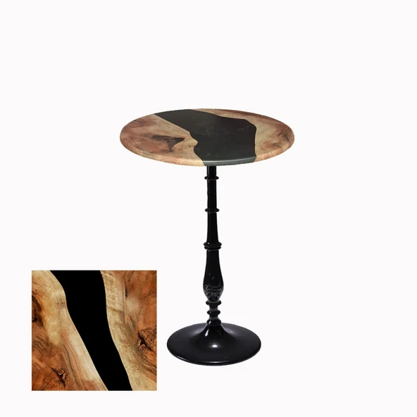 Bistro Döküm Ayak Çipa-6006 Masa -  (Werzalit, Wermodin ve Allzalit Tabla 60 cm çap) - Epoxy ürün görseli 1