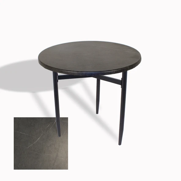 Venedik Masa Yuvarlak Çap 70 ESB (Werzalit, Wermodin veya Allzalit Tabla) - Grey Marble ürün görseli 1