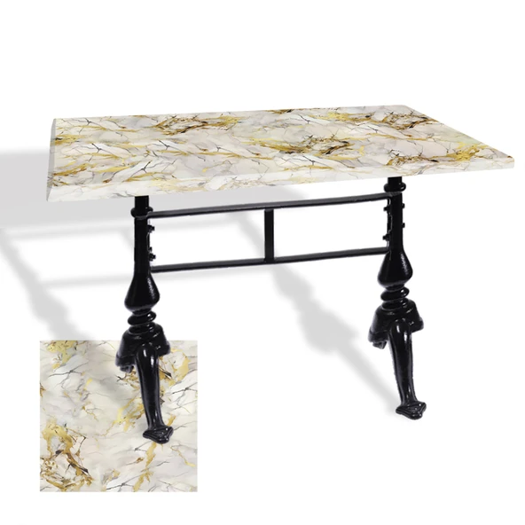 Çipa 3001 Döküm Ayak Masa 70x120 cm - (Werzalit, Wermodin ve Allzalit Tabla) - Gold ürün görseli 1