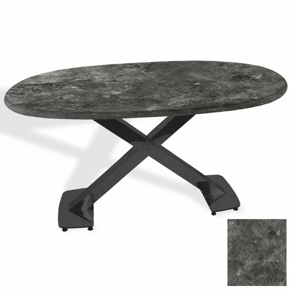 İks Masa ESB Oval (94x146 - Werzalit, Allzalit yada Wermodin Tabla) - Lucca ürün görseli 1