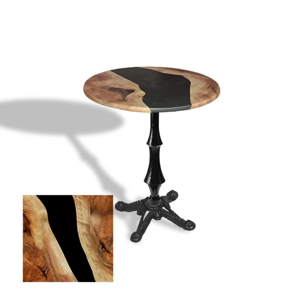 Çipa 1012 Döküm Ayak Yuvarlak Masa Çap 80cm - (Werzalit, Wermodin ve Allzalit Tabla) - Epoxy ürün görseli 1