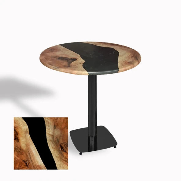 Tokyo Yuvarlak Masa (ESB) Çap 70cm - (Werzalit, Wermodin ve Allzalit Tabla) - Epoxy ürün görseli 1