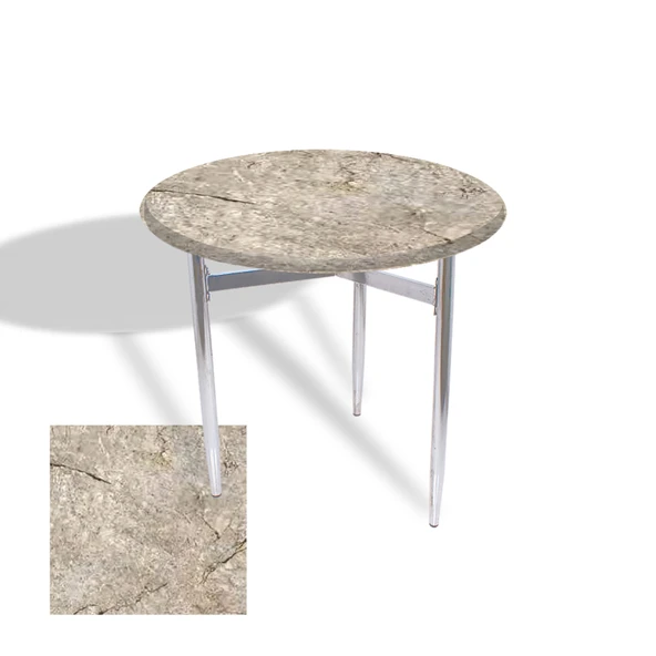 Venedik Masa Yuvarlak Çap 80 kromnikel (Werzalit, Wermodin veya Allzalit Tabla) - Scala Marble ürün görseli 1