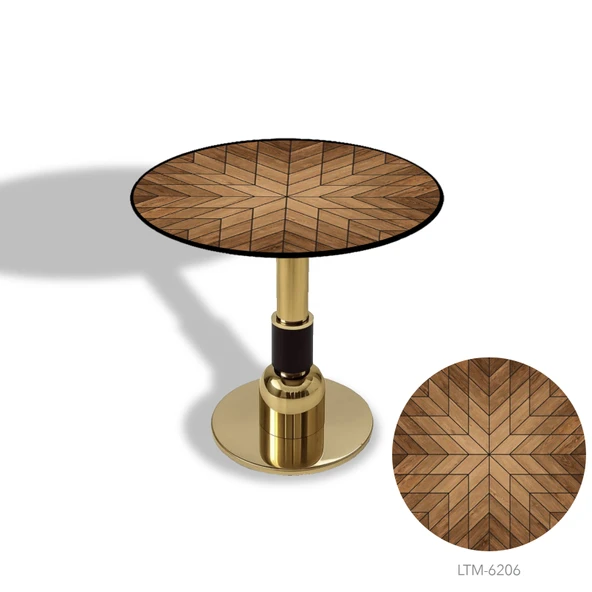 Gold Yuvarlak Masa  Çap 60cm - (CDF Tabla) - Desen Kod:6206 ürün görseli 1