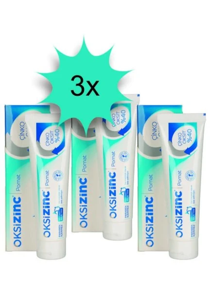 Oksizinc %40 Çinko Pişik Kremi 100 Gr 3'Lü PAKET ürün görseli 1