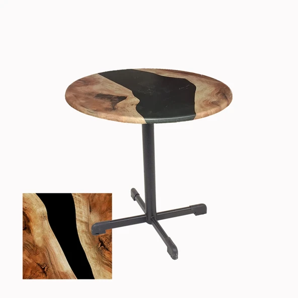 Halley Yuvarlak ESB Masa Çap 80cm - (Werzalit, Wermodin ve Allzalit Tabla) - Epoxy ürün görseli 1