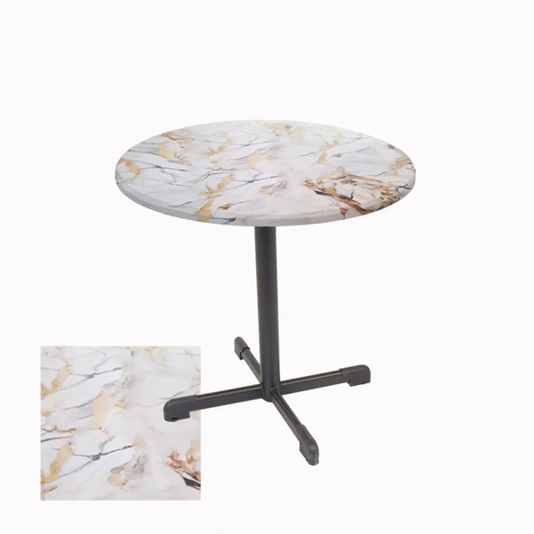 Halley Yuvarlak ESB Masa Çap 70cm - (Werzalit, Wermodin ve Allzalit Tabla) - Gold ürün görseli 1